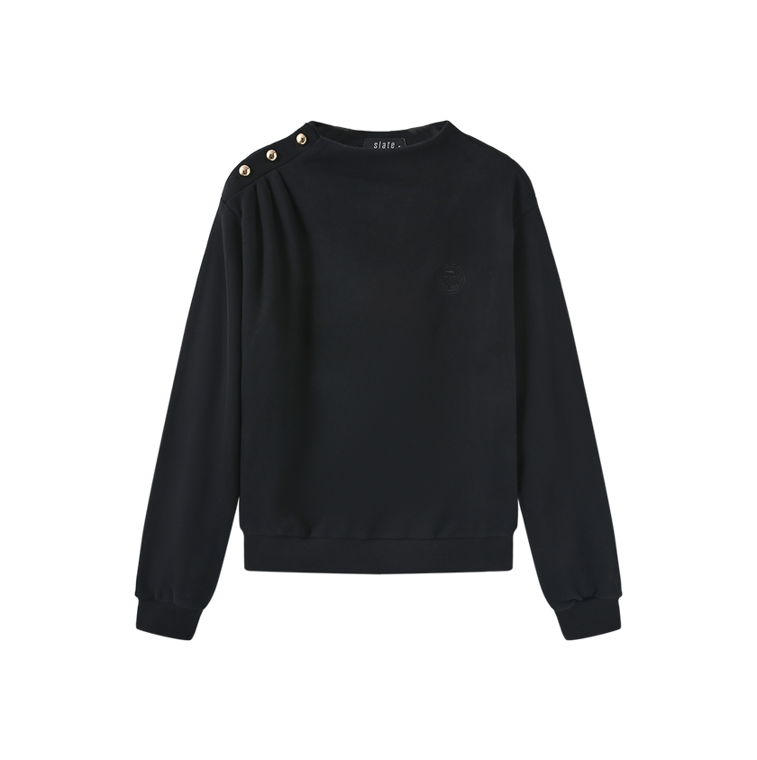 Shoulder Button Sweatshirt