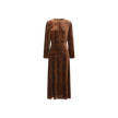 Paisley Print Curved Waist Dress