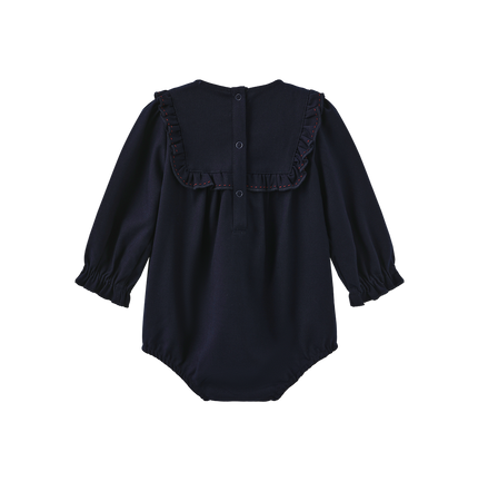 Pilro Wool Embroidered Bib Romper