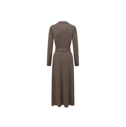Thin Knit Aline Belt Dress