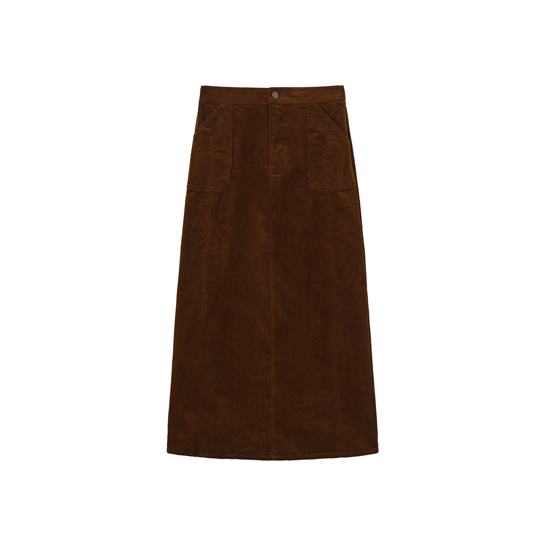 Corduroy Front Fly Skirt