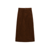 Corduroy Front Fly Skirt