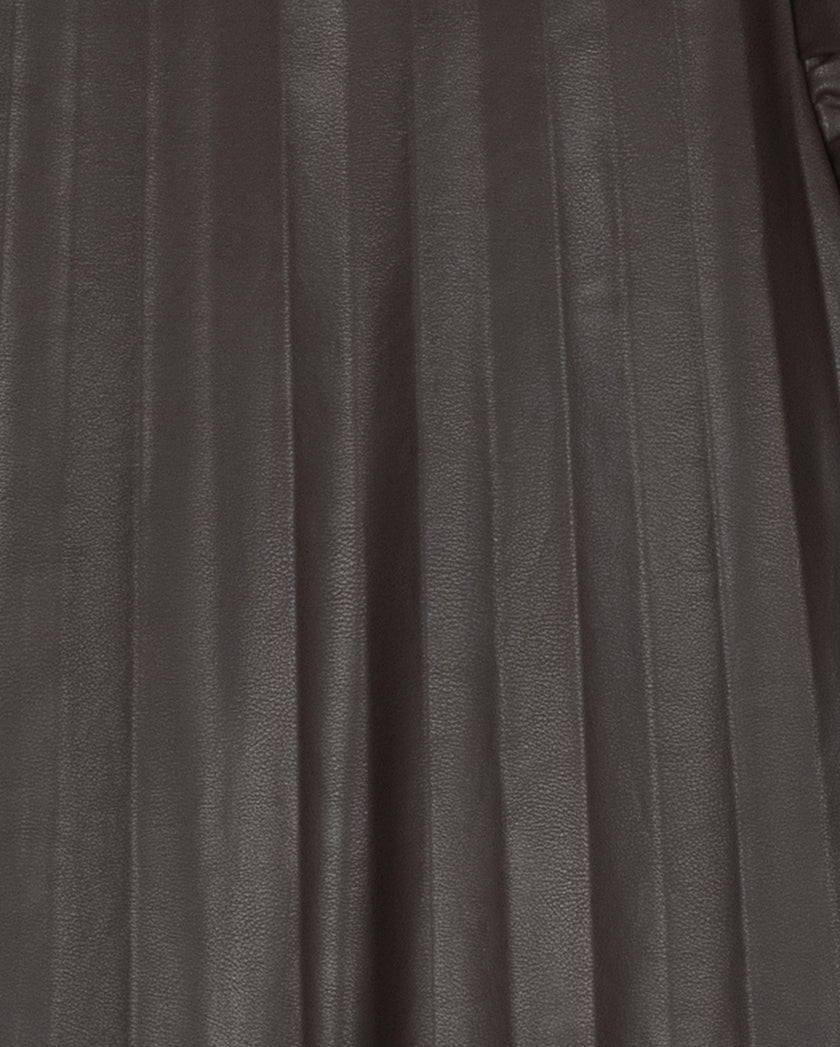 Pleated Leather Dress