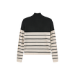 Patch Striped Knit Sweater