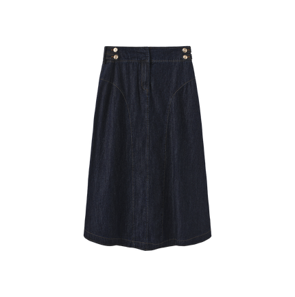 Double Button Denim Skirt