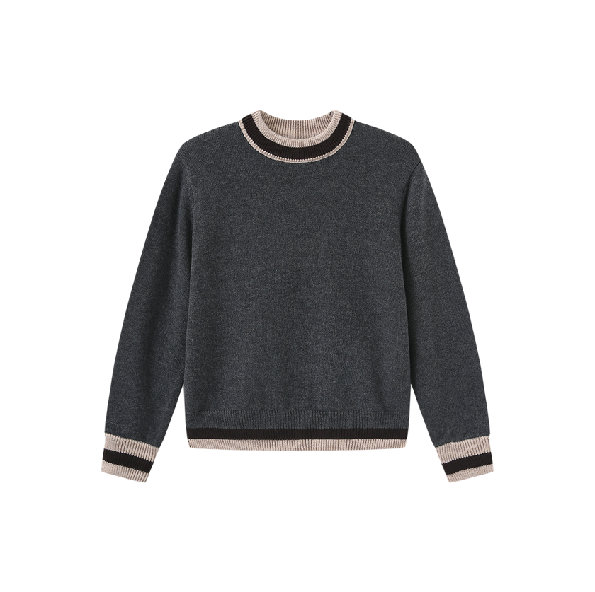 Striped Trim Sweater