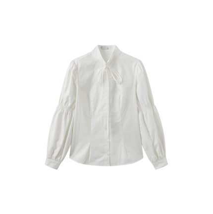 Bubble Sleeve String Blouse