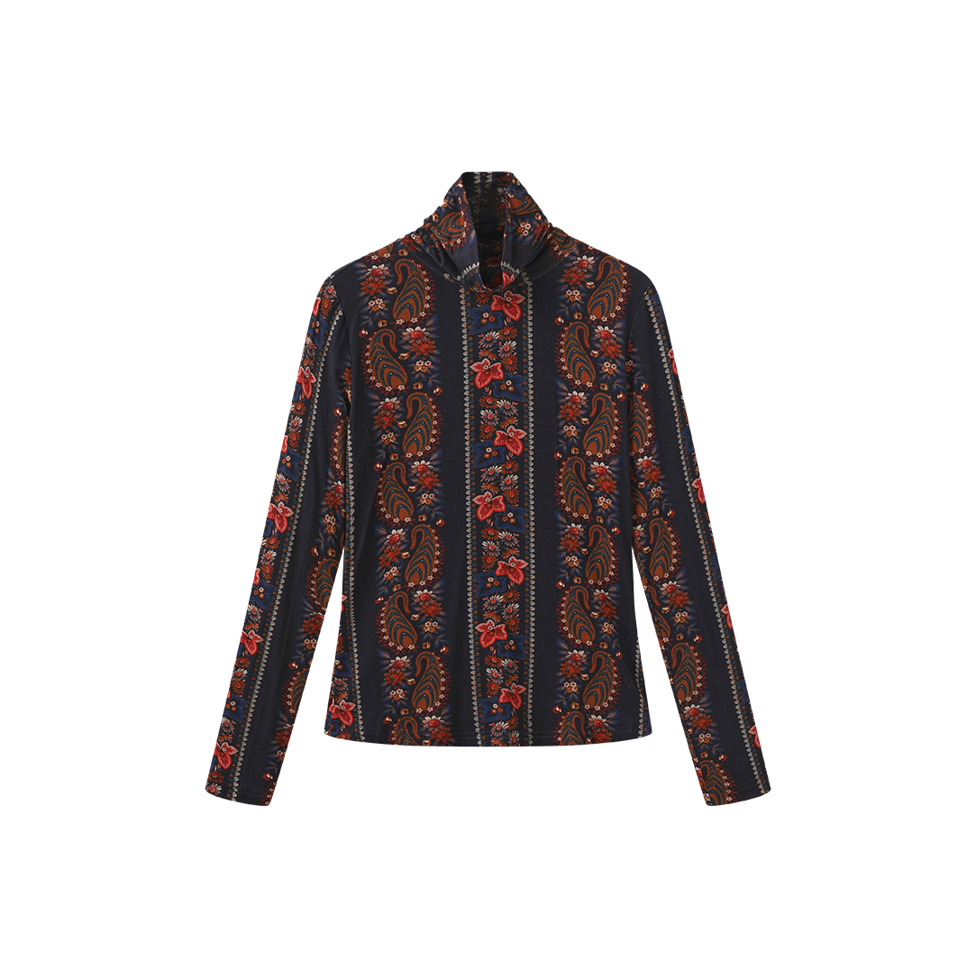 Suzie Printed Turtleneck