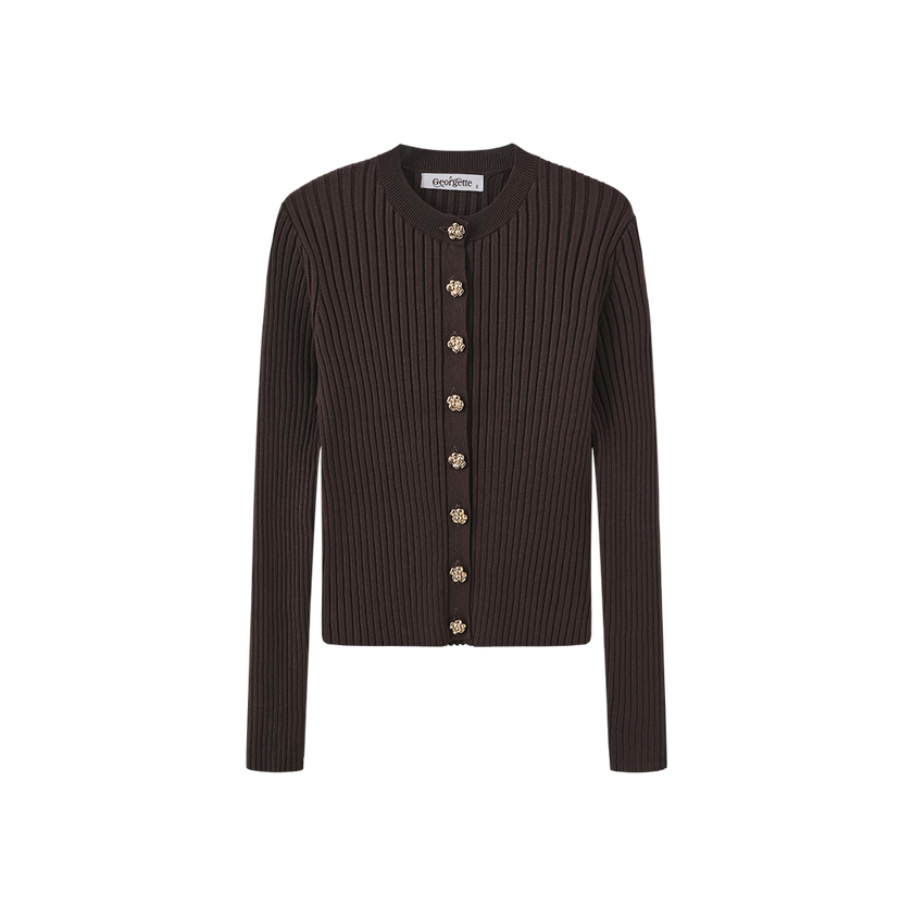 Wide Ribbed Knit Cardigan