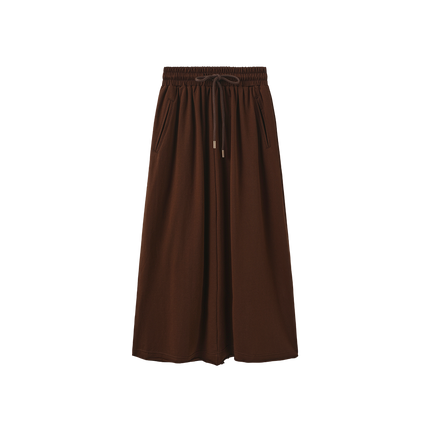 Drawstring Sweatshirt Skirt