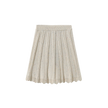 Marled Knit Scallop Trim Skirt