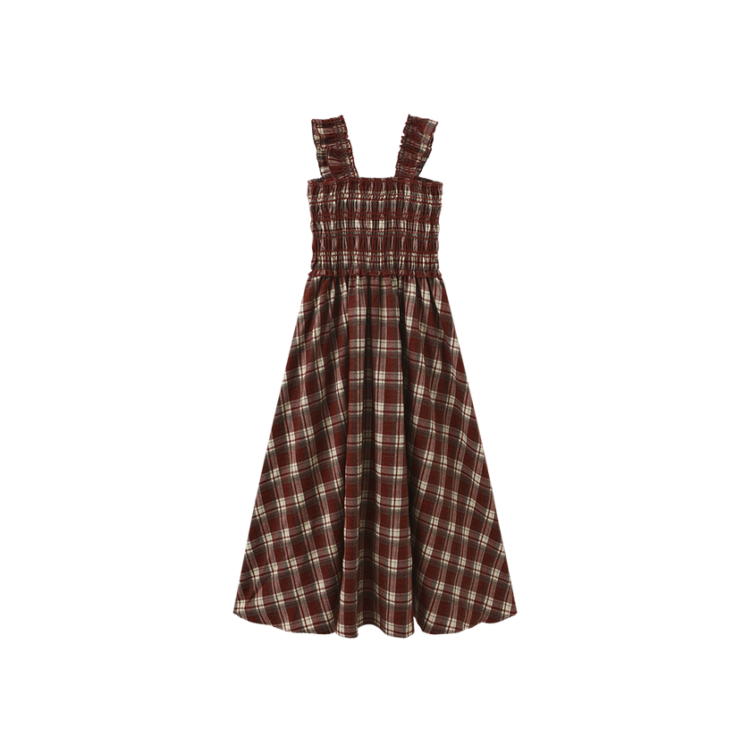 Smocking Chest Poplin Jumper