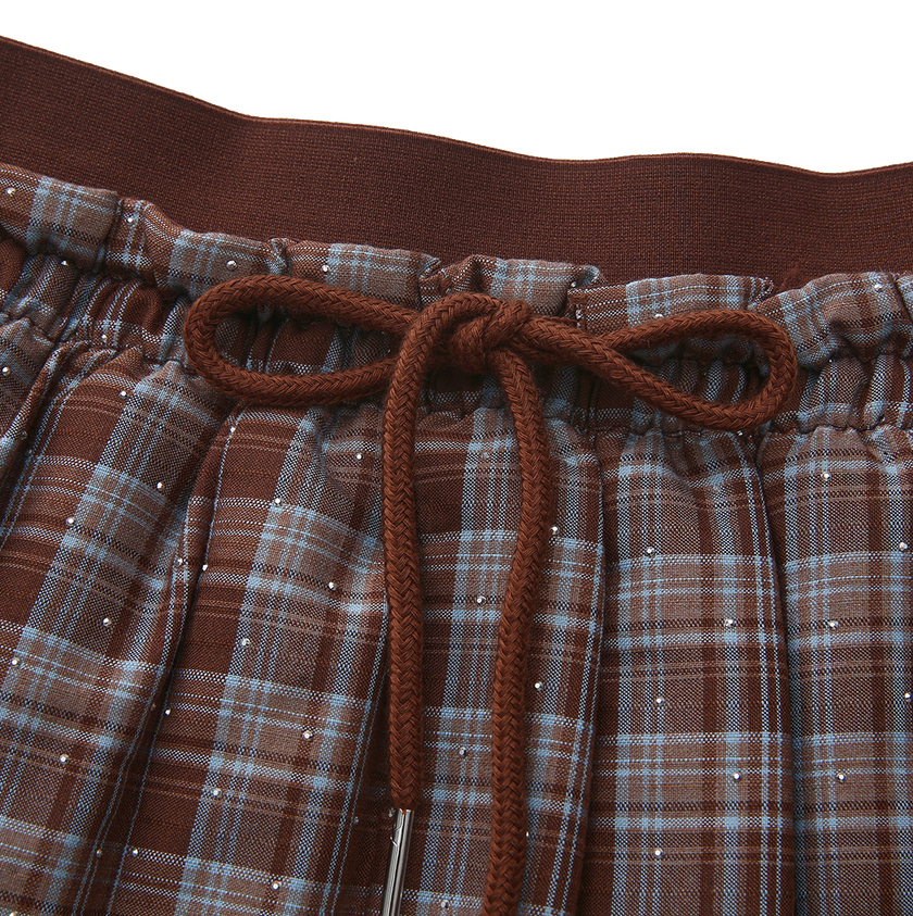 Elastic Wool Pleat Skirt