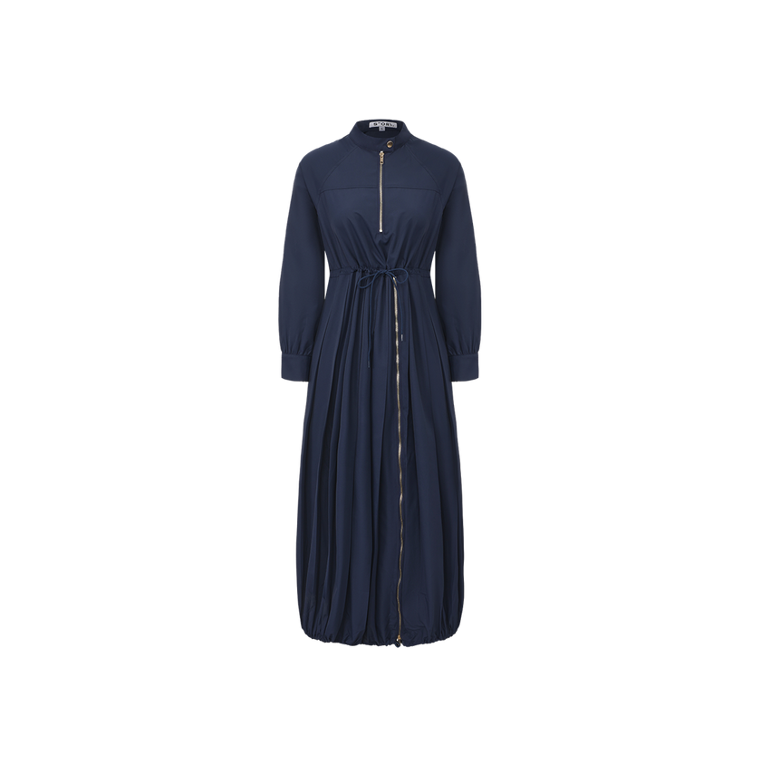 Drawstring Raincoat Dress