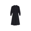 Chunky Knit Leather Pleated Dress
