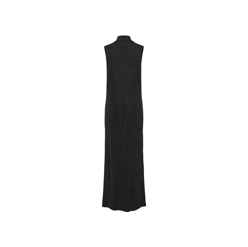 Mock Neck Shimmer Maxi Dress