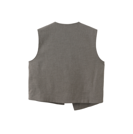 Asymmetrical Buttoned Vest