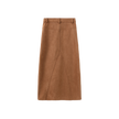 Suede Seam Midi Skirt