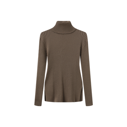 Wide Ribbed Knit Turtleneck