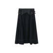 Top Stitch Woven Pleat Skirt