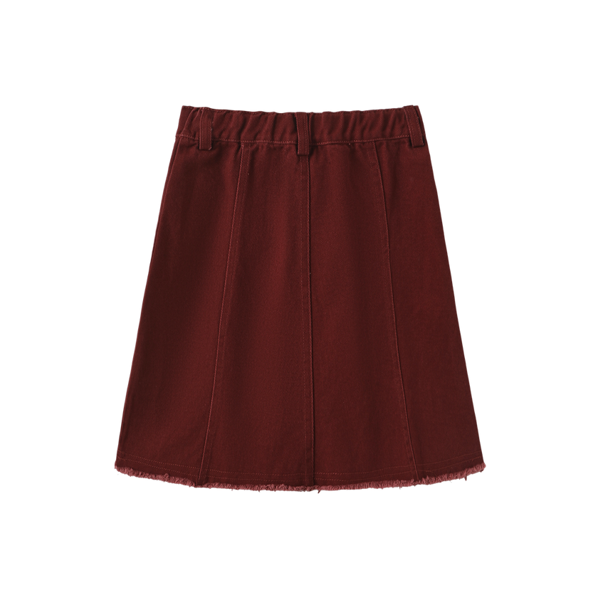 Denim Paneled Skirt
