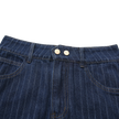 Denim Pinstripe Maxi Skirt