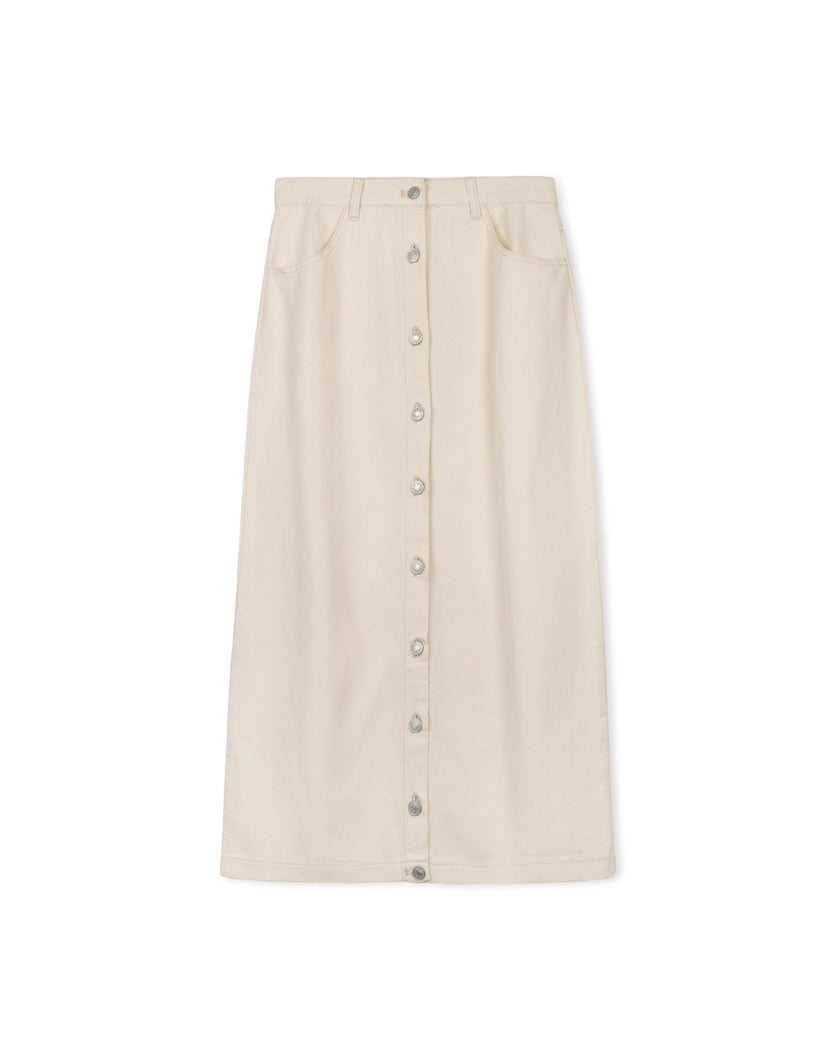 Denim Button Down Skirt