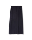 Fly Front Wool A-Line Skirt