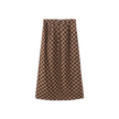 Pinta Front Fly Plaid Skirt