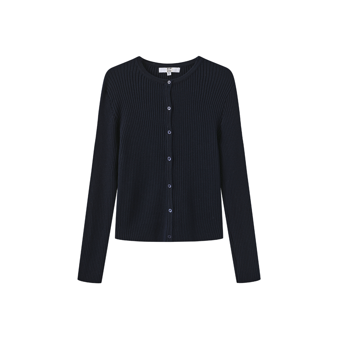 Thick Ribbed Knit Cardigan
