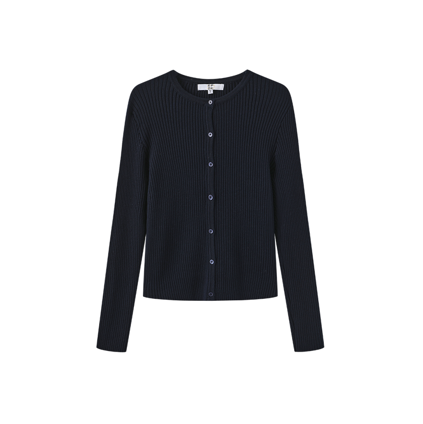 Thick Ribbed Knit Cardigan