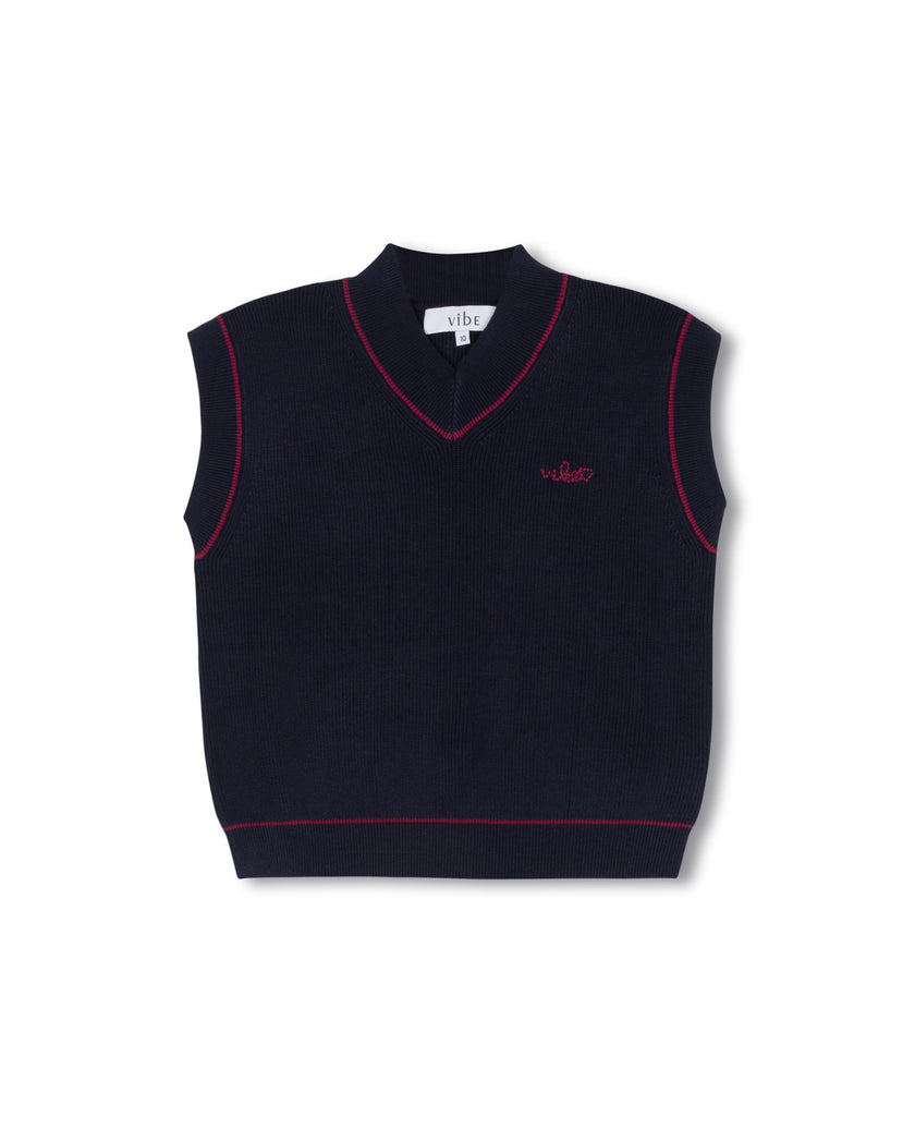 Mine Heathered Knit Trim Vest