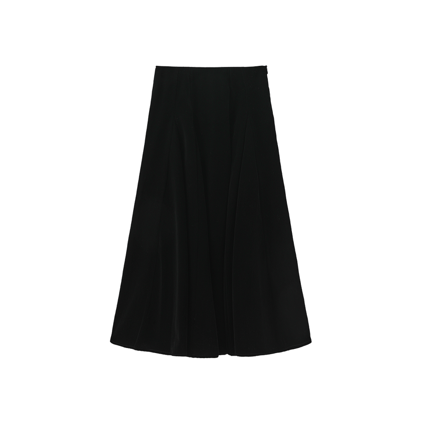 Velvet Open Paneled Skirt