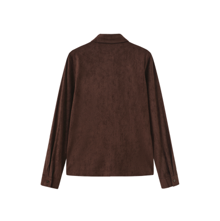 Vivian Suede Pocket Blouse