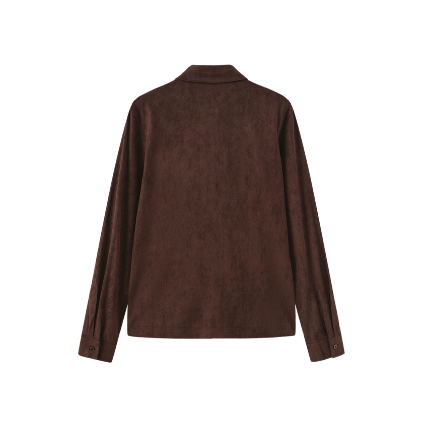 Vivian Suede Pocket Blouse