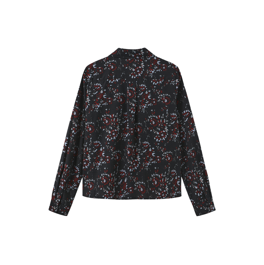 Pleated Double Button Blouse