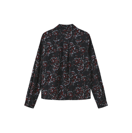 Pleated Double Button Blouse