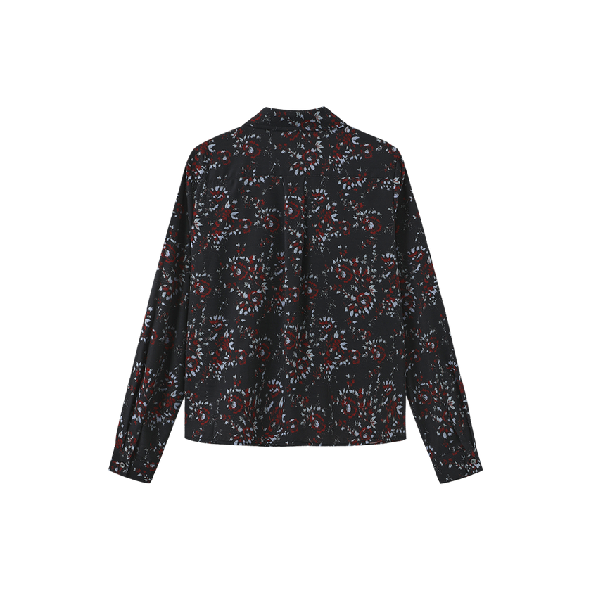 Pleated Double Button Blouse