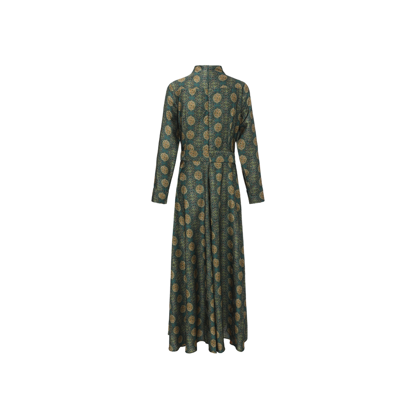 Silky Paisley Print Dress