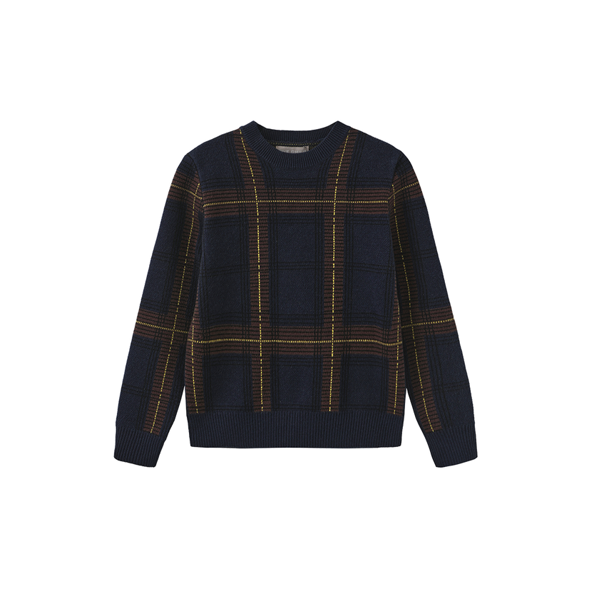 Lino Plaid Knit Sweater