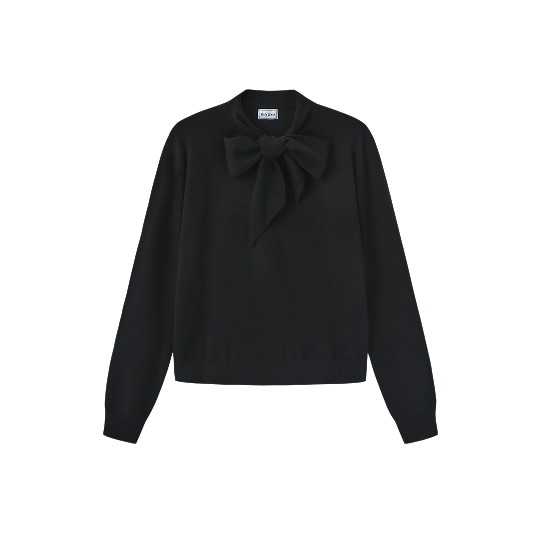 Knit Bow Neck Sweater