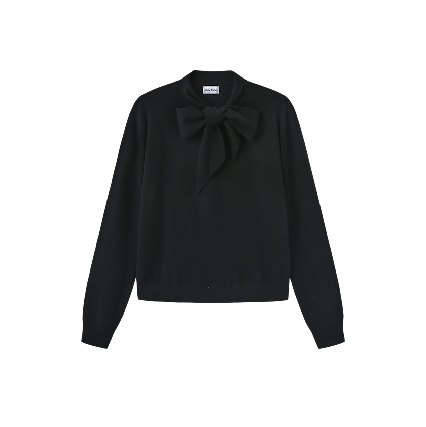 Knit Bow Neck Sweater