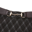 Belted Plaid Wool Skirt