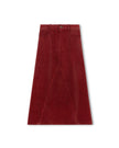 Faint Corduroy Fringe Hem Skirt