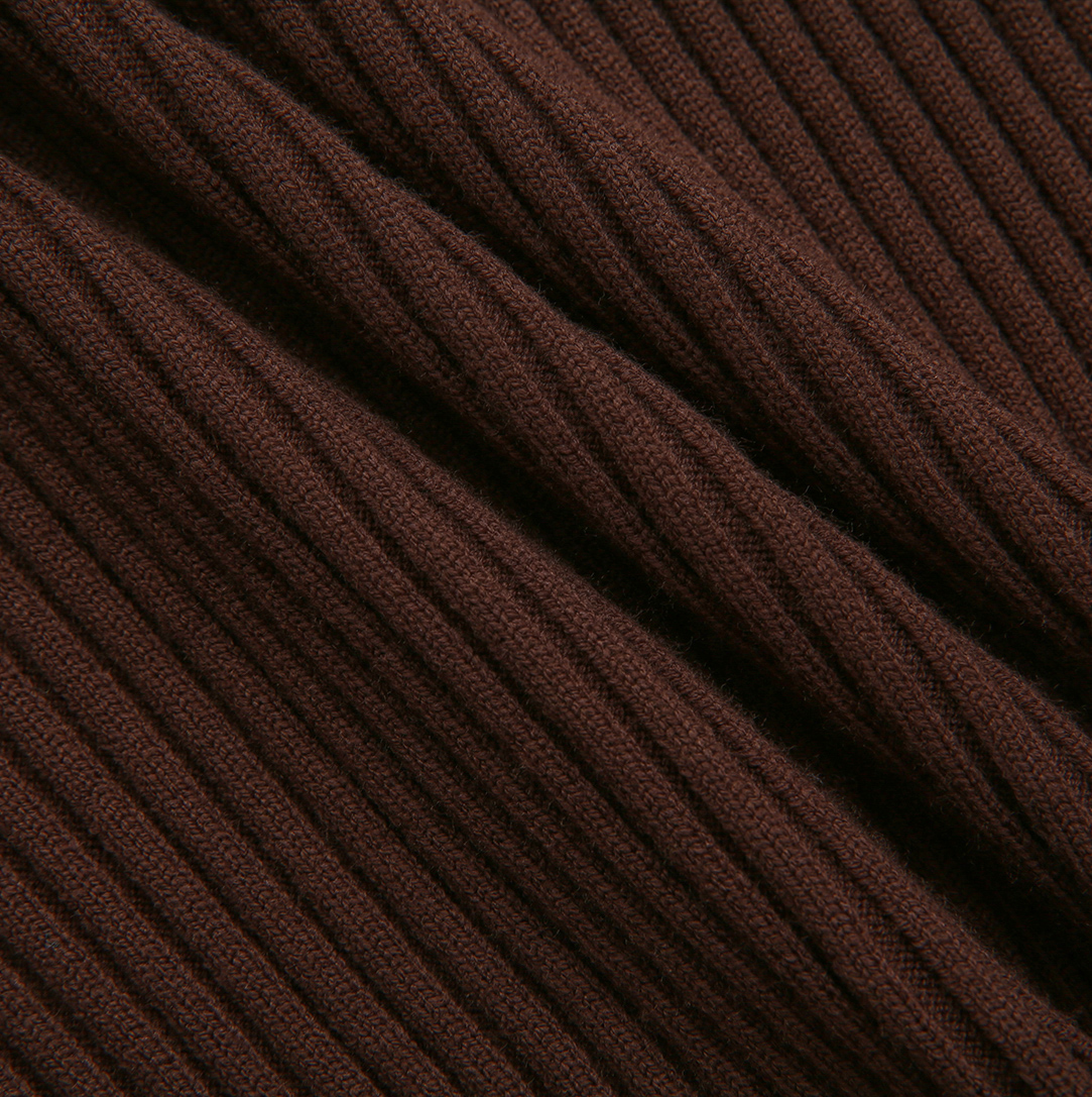 Ribbed Knit Turtleneck Sweater