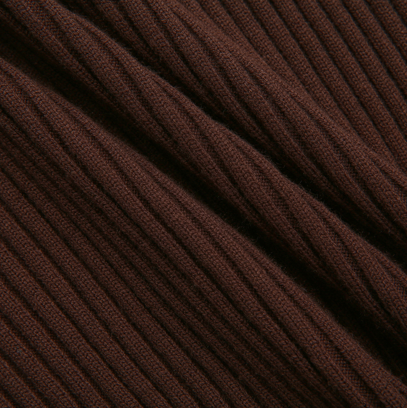 Ribbed Knit Turtleneck Sweater