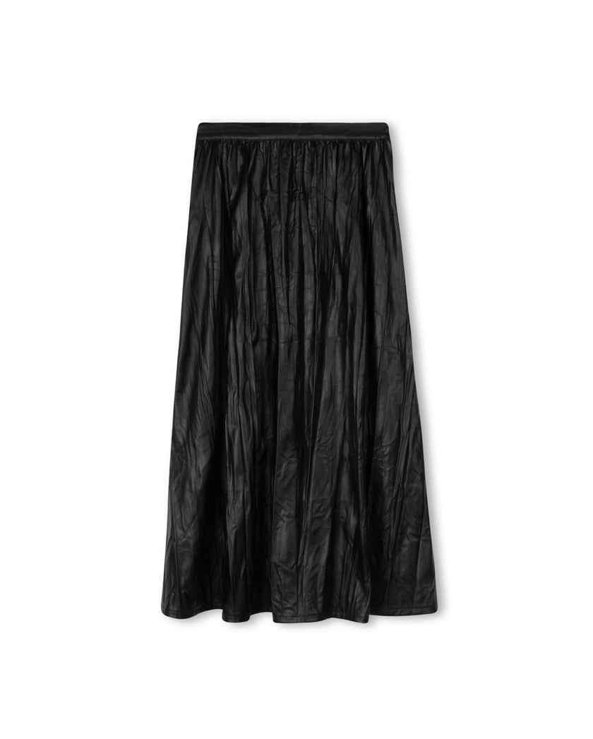 Alana Leather Pleated Skirt