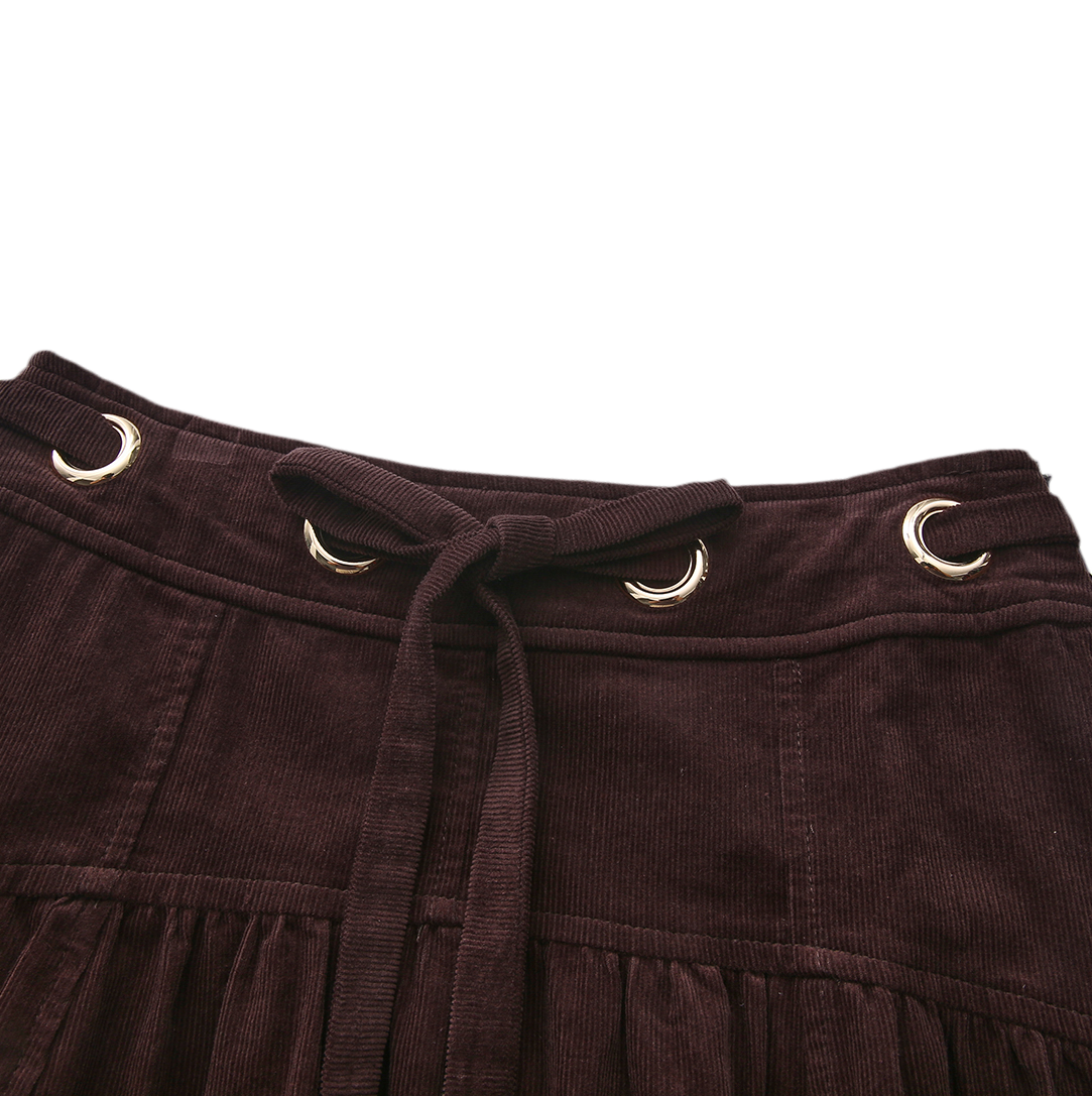 Corduroy Rounded Yolk Skirt