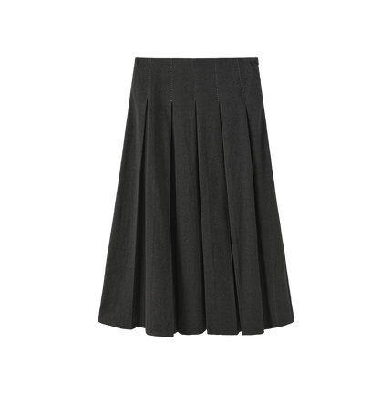 Seam Pleated Skirt
