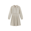 Marled Knit Scallop Trim Dress